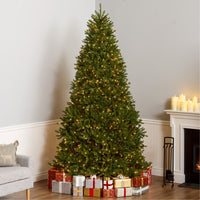 9 ft. Pre-Lit Dunhill Fir Hinged Tree with PowerConnect Clear Lights - National Tree Company