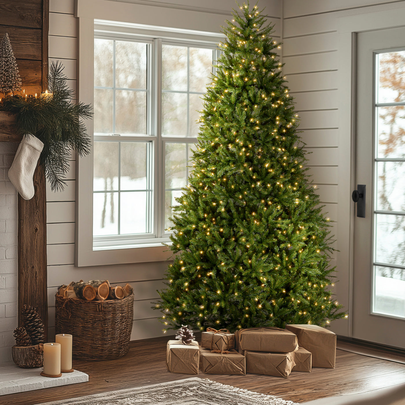 9 ft. Pre-Lit Dunhill Fir Tree with PowerConnect Clear Lights - National Tree Company