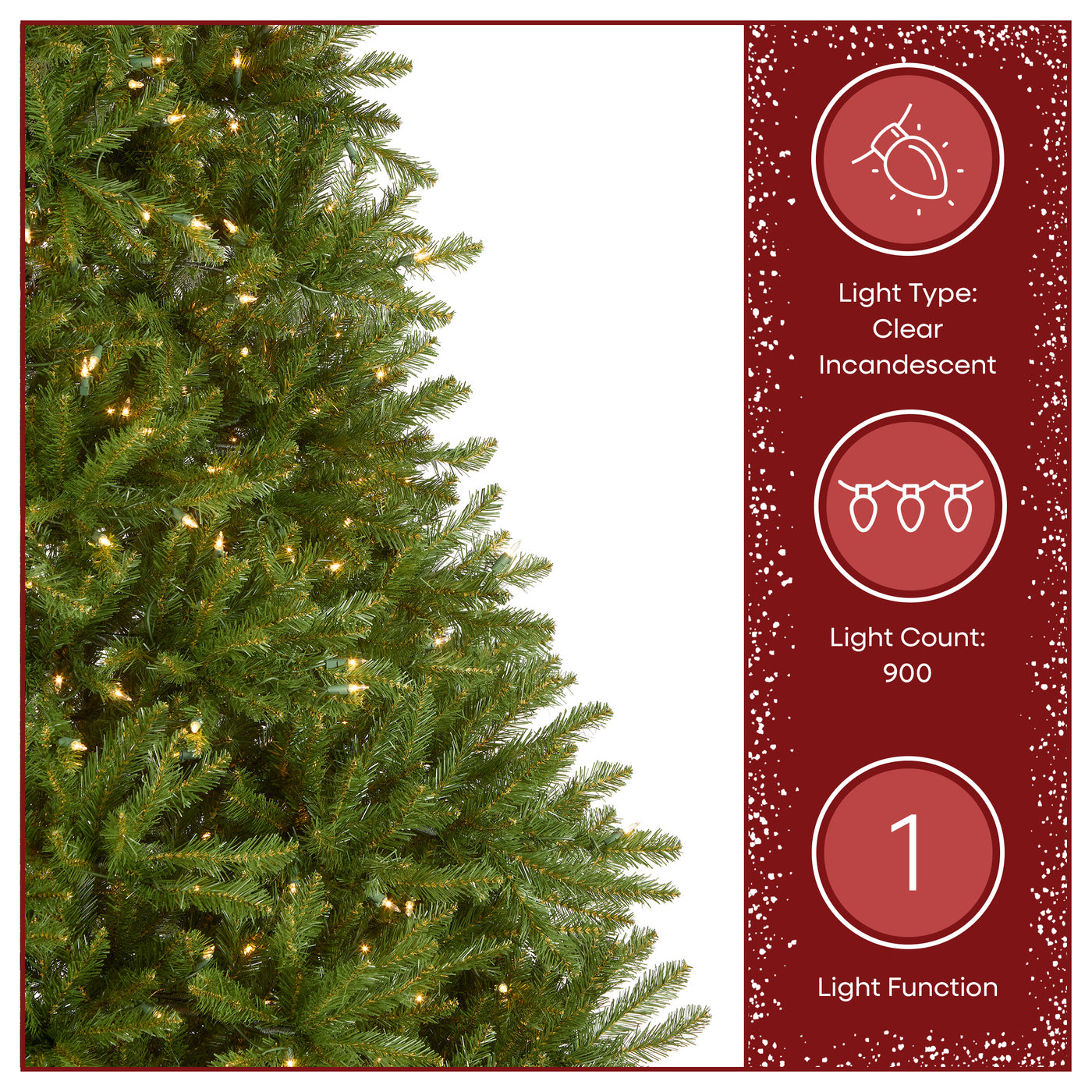 9 ft. Pre-Lit Dunhill Fir Hinged Tree with PowerConnect Clear Lights - National Tree Company