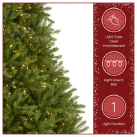 9 ft. Pre-Lit Dunhill Fir Hinged Tree with PowerConnect Clear Lights - National Tree Company