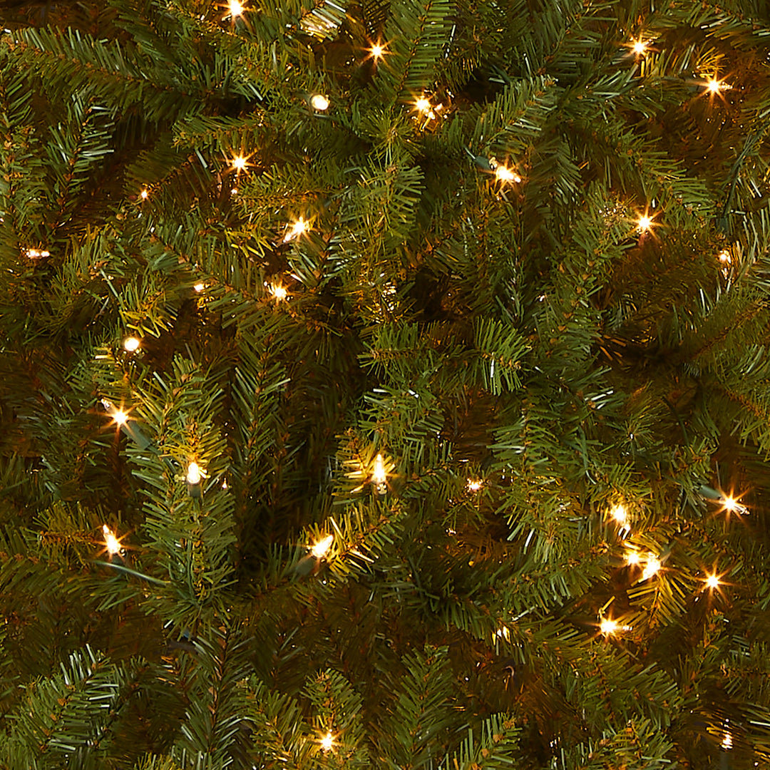 National Tree Company Pre-Lit Artificial Full Christmas Tree, Green, Dunhill Fir, Clear Lights, Includes PowerConnect and Stand, 9 Feet