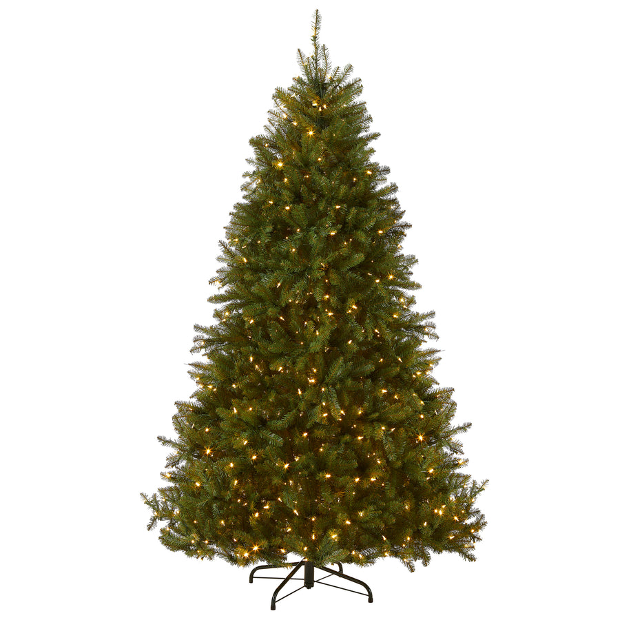 9 ft. Pre-Lit Dunhill Fir Tree with PowerConnect  Dual Color LED Lights, Plug-In - National Tree Company