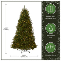 6.5 ft. Pre-Lit Dunhill Fir with PowerConnect Dual Color LED Lights, Plug-In - National Tree Company