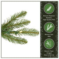 6.5 ft. Pre-Lit Dunhill Fir with PowerConnect Dual Color LED Lights, Plug-In - National Tree Company
