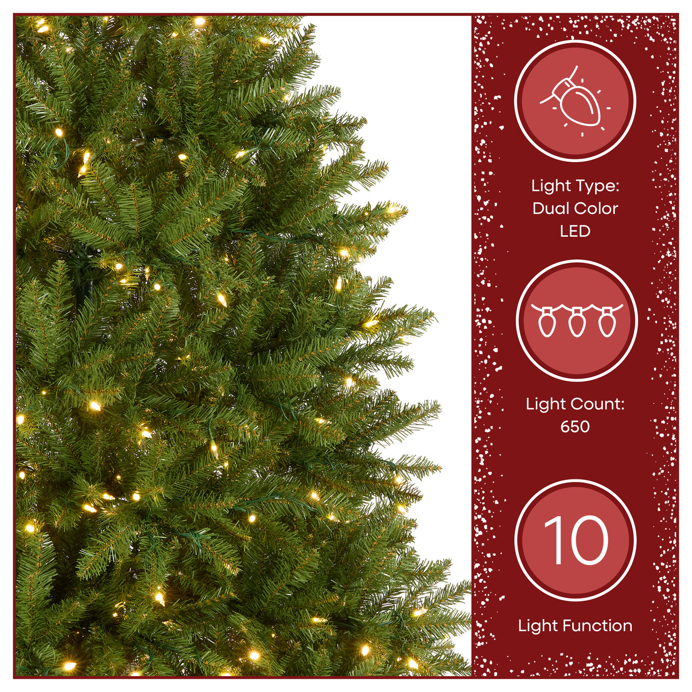 7 ft. Pre-Lit Dunhill Fir Tree with PowerConnect Dual Color LED Lights - National Tree Company