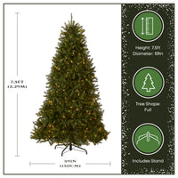 7.5 ft. Pre-Lit Dunhill Fir Tree with PowerConnect Dual Color LED Lights, Plug-In - National Tree Company