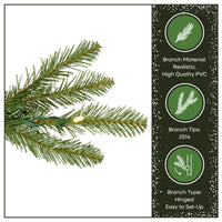 7.5 ft. Pre-Lit Dunhill Fir Tree with PowerConnect Dual Color LED Lights, Plug-In - National Tree Company