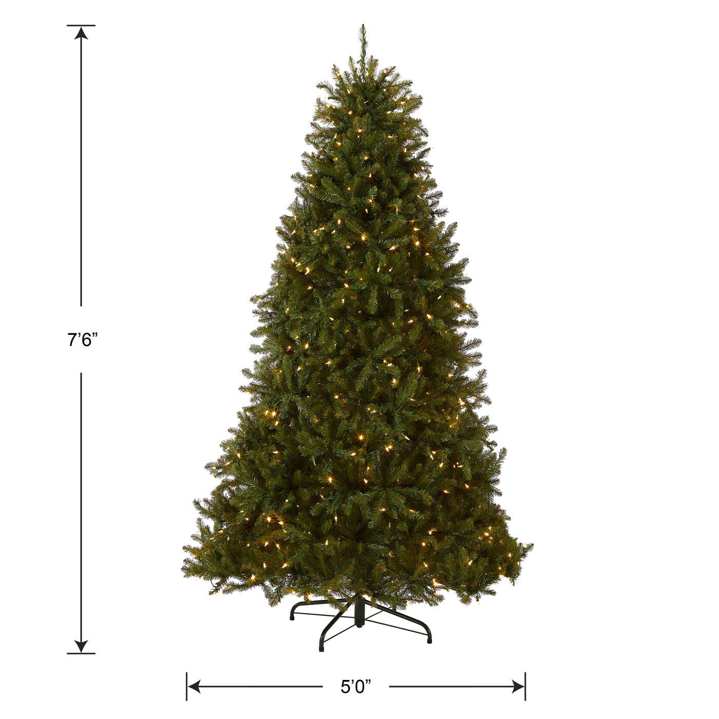 7.5 ft. Pre-Lit Dunhill Fir Tree with PowerConnect Dual Color LED Lights - National Tree Company