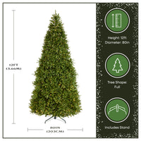 12 ft. Pre-Lit Dunhill Fir Tree with PowerConnect Dual Color LED Lights, Plug-In - National Tree Company