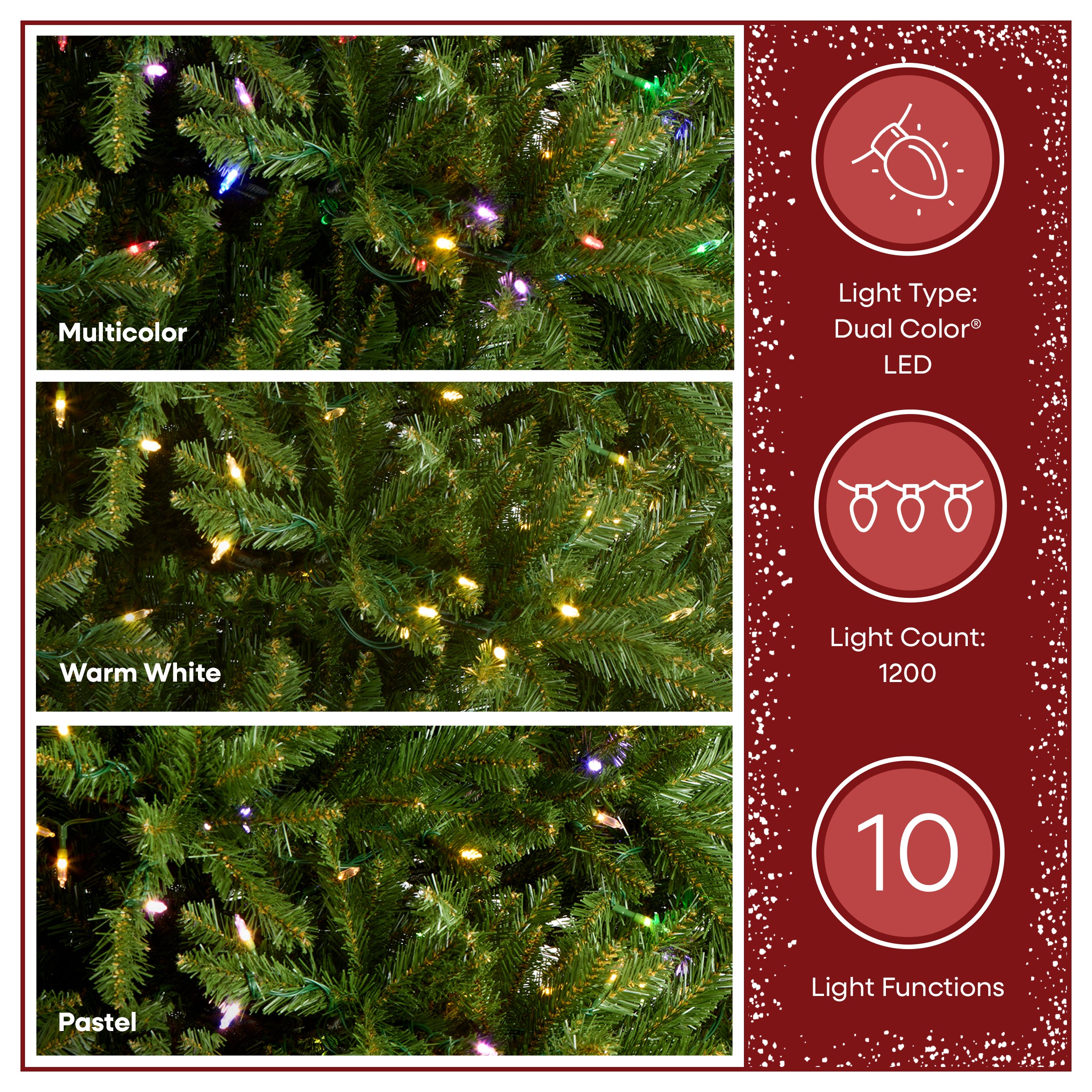 12 ft. Pre-Lit Dunhill Fir Tree with PowerConnect Dual Color LED