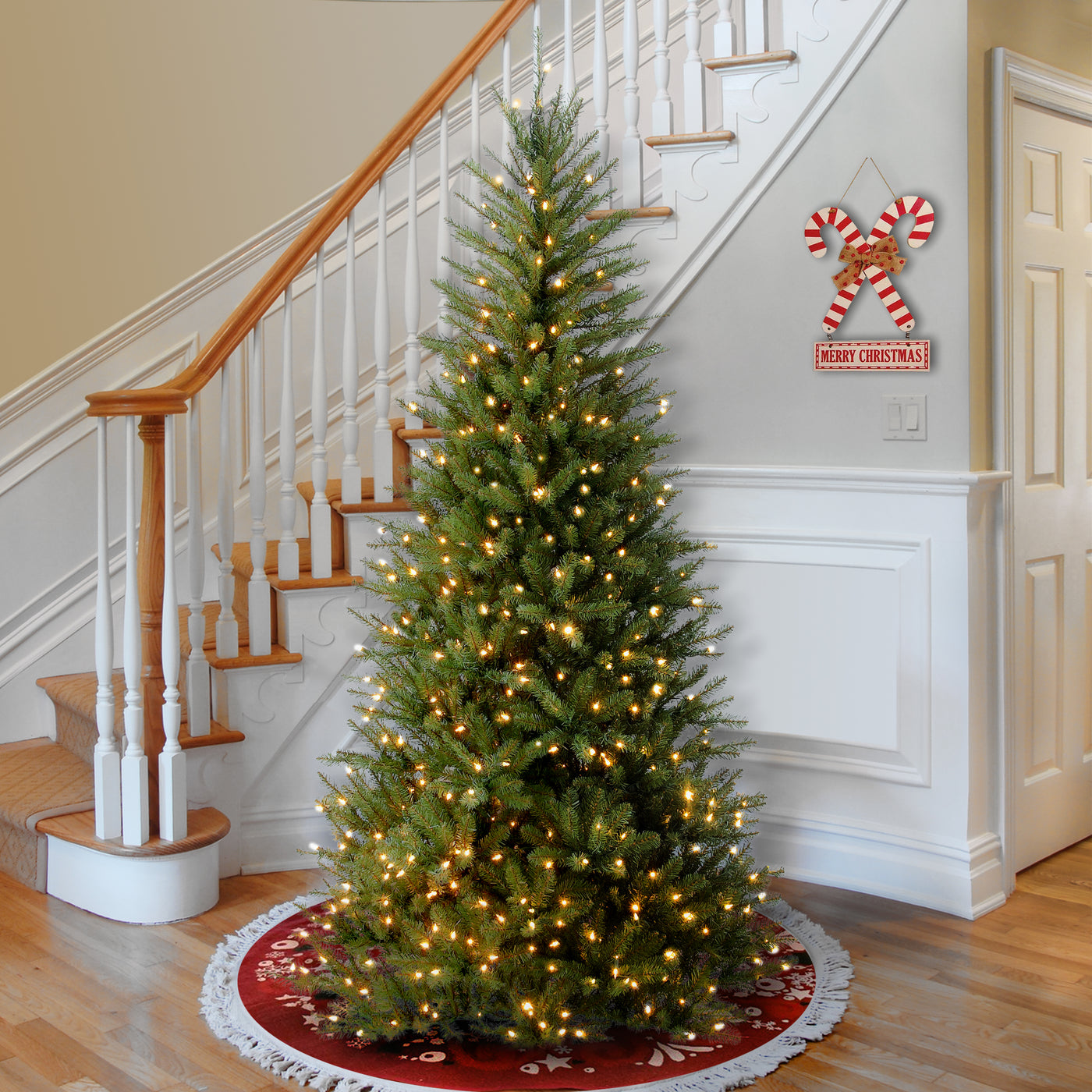 6.5 ft. Pre-Lit Dunhill Fir Slim Tree with Clear Lights - National Tree Company