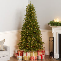6.5 ft. Pre-Lit Dunhill Fir Slim Tree with Clear Lights - National Tree Company