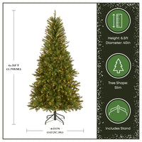 6.5 ft. Pre-Lit Dunhill Fir Slim Tree with Clear Lights - National Tree Company