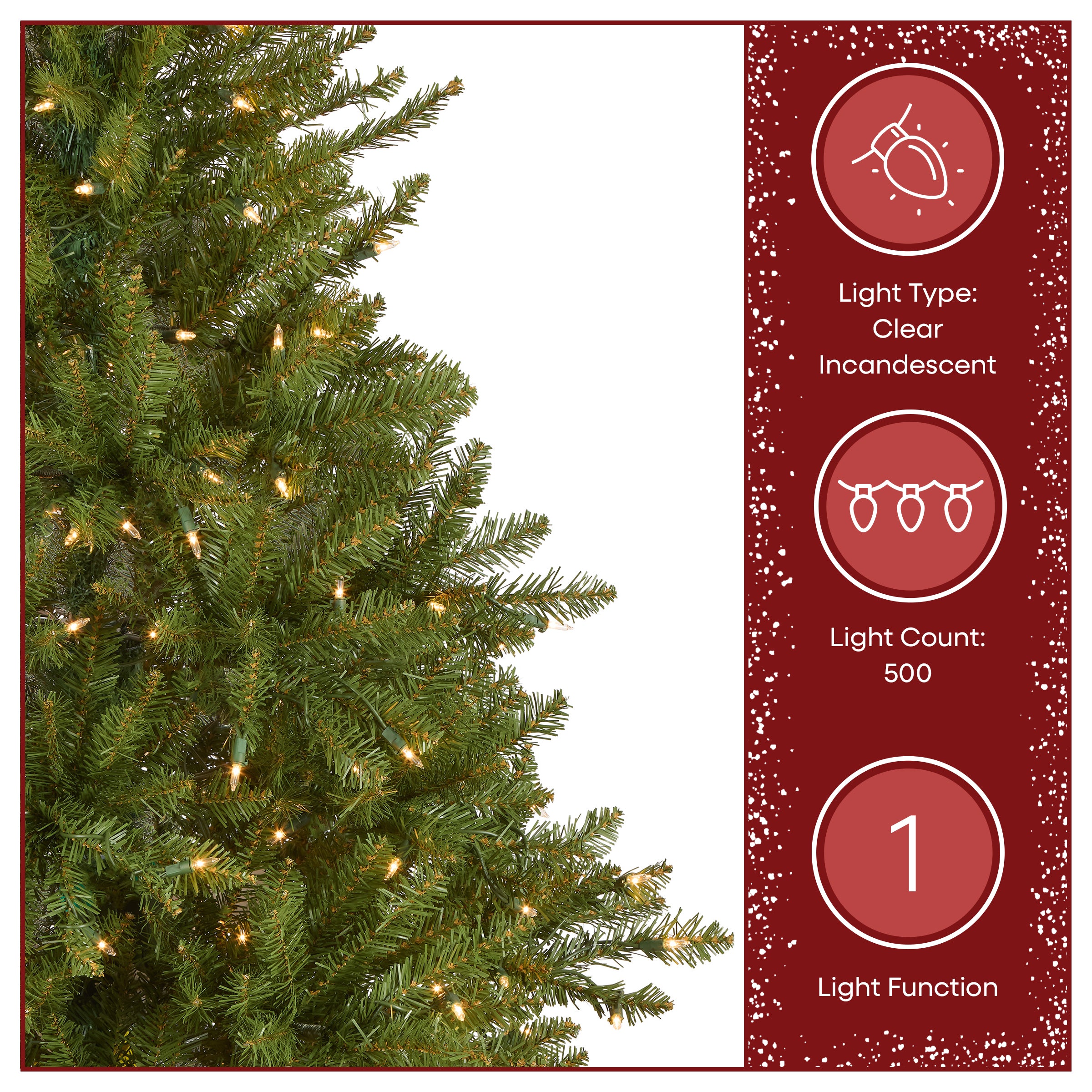 6.5 ft. Pre-Lit Dunhill Fir Slim Tree with Clear Lights · National