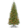 6.5 ft. Pre-Lit Dunhill Fir Slim Hinged Tree with Multicolor Lights, Plug-In - National Tree Company