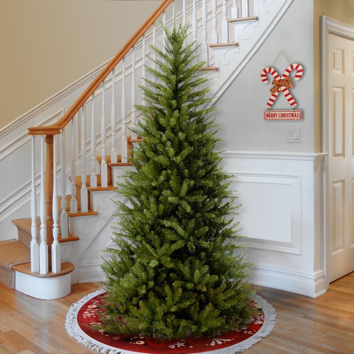 Artificial Slim Christmas Tree, Green, Dunhill Fir, Includes Stand, 6.5 Feet