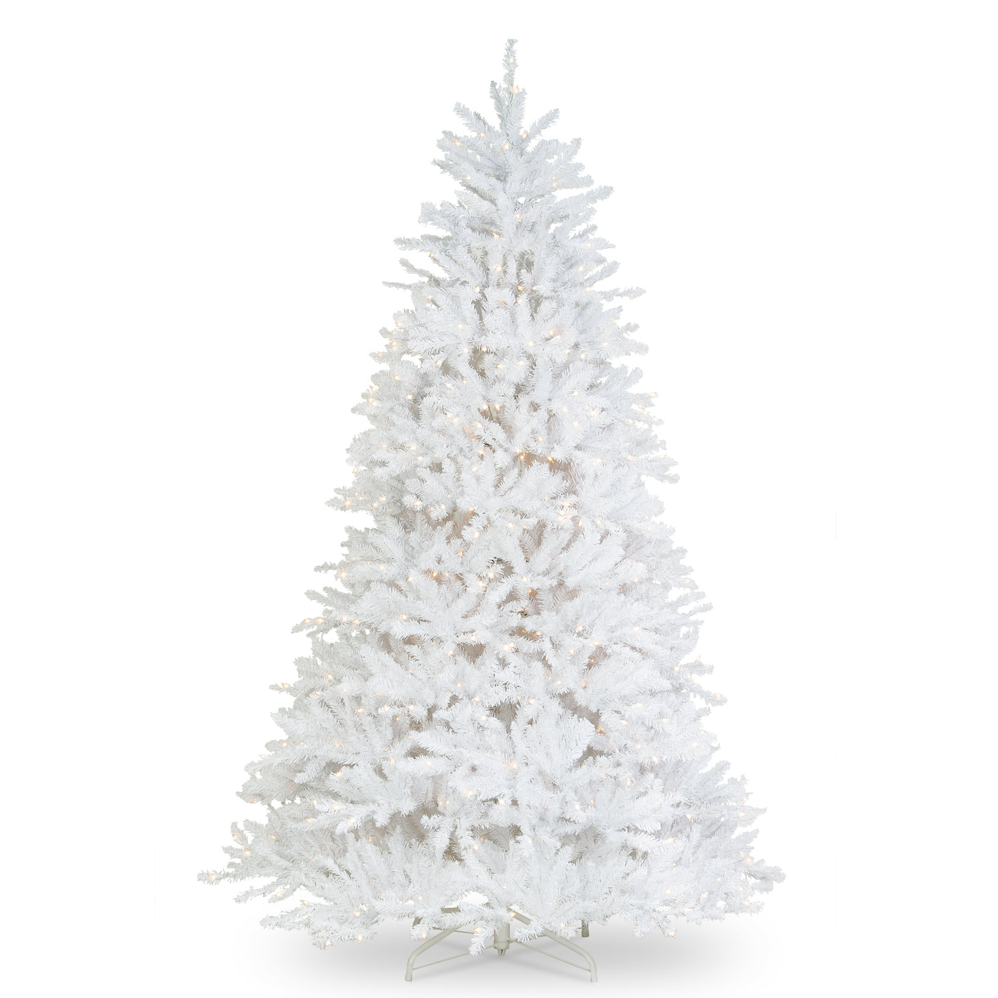 6.5 ft. Pre-Lit Dunhill Fir White Tree with Clear Lights - National Tree Company