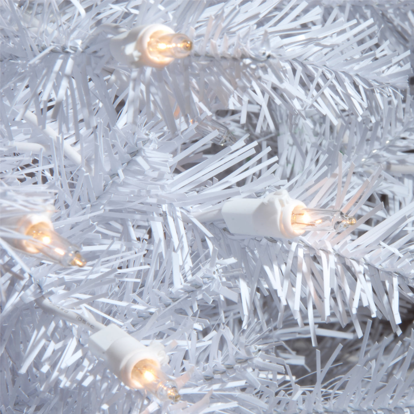 7.5 ft. Pre-Lit Dunhill Fir White Hinged Tree with Clear Lights, Plug-In - National Tree Company