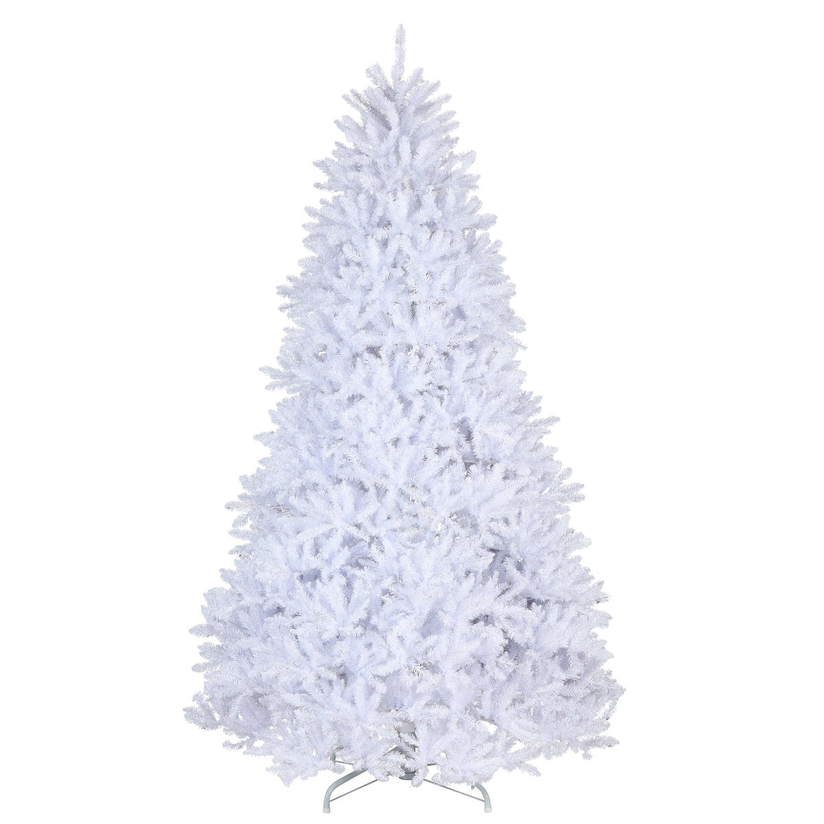 9 ft. Pre-Lit Dunhill Fir White Hinged Tree with Clear Lights - National Tree Company