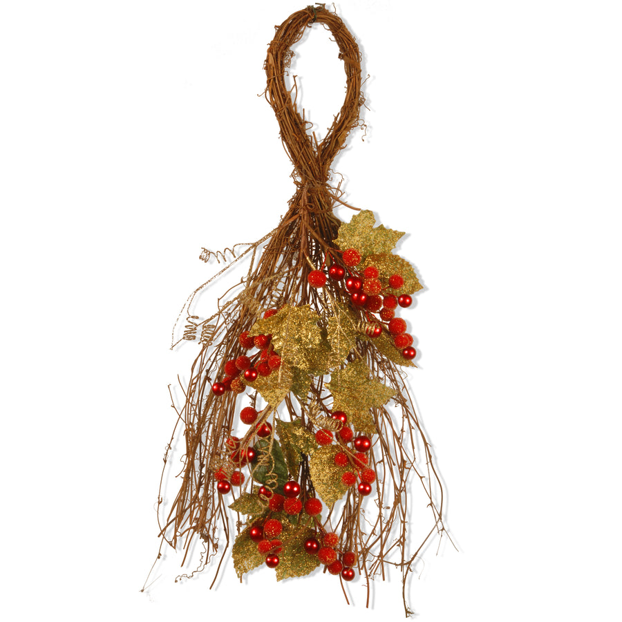 24 in. Berry/Leaf Vine Wall Décor - National Tree Company