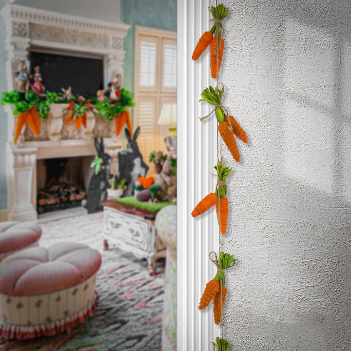 64" String of Carrots Garland