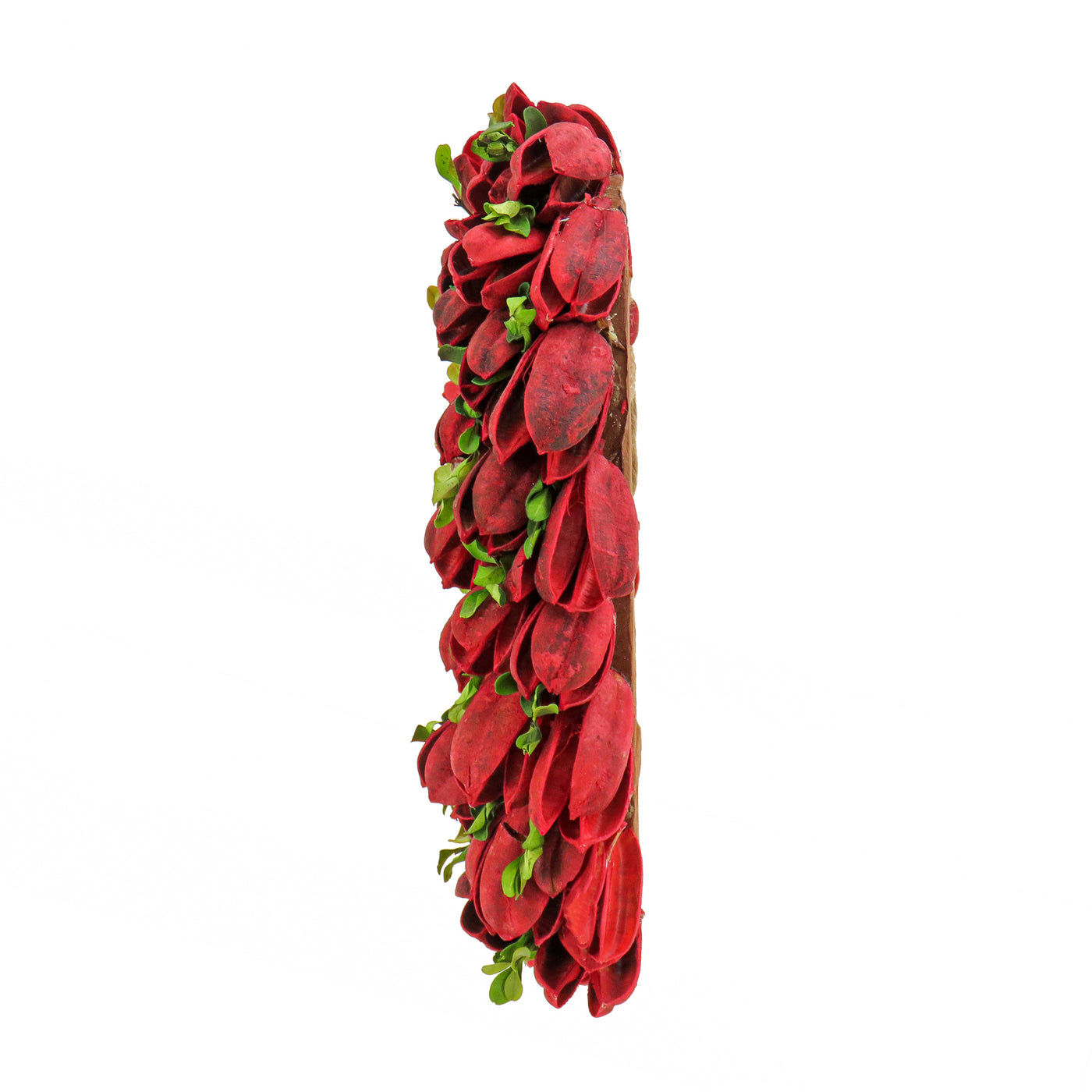 Artificial Valentine's Floral Heart Wreath, Decorated with Red Leaves, Valentine's Day Collection, 12 Inches - National Tree Company