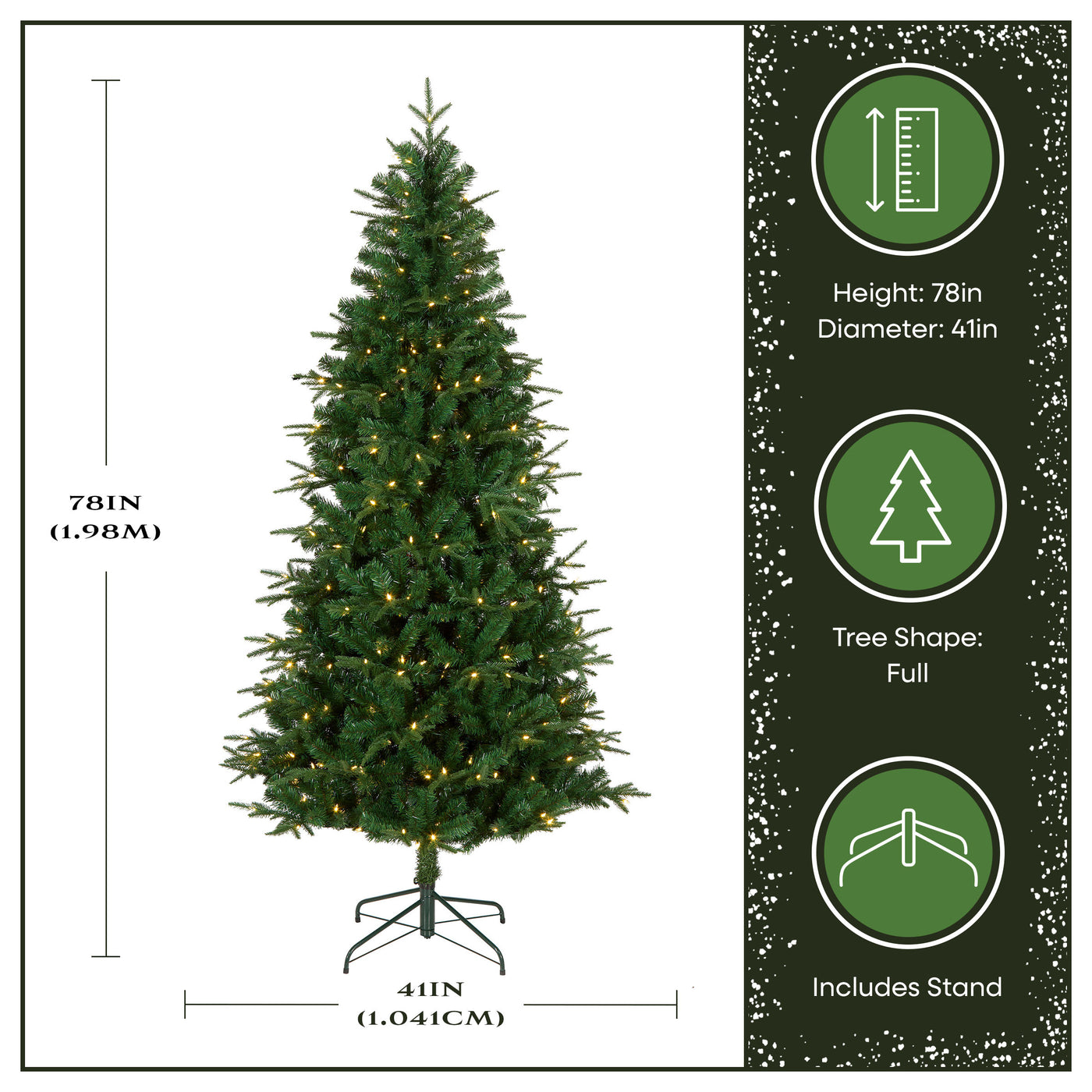 6.5 ft Pre-Lit Evercrest Artificial Christmas Tree with PowerConnect and Dual Color Multifunction Lights - National Tree Company