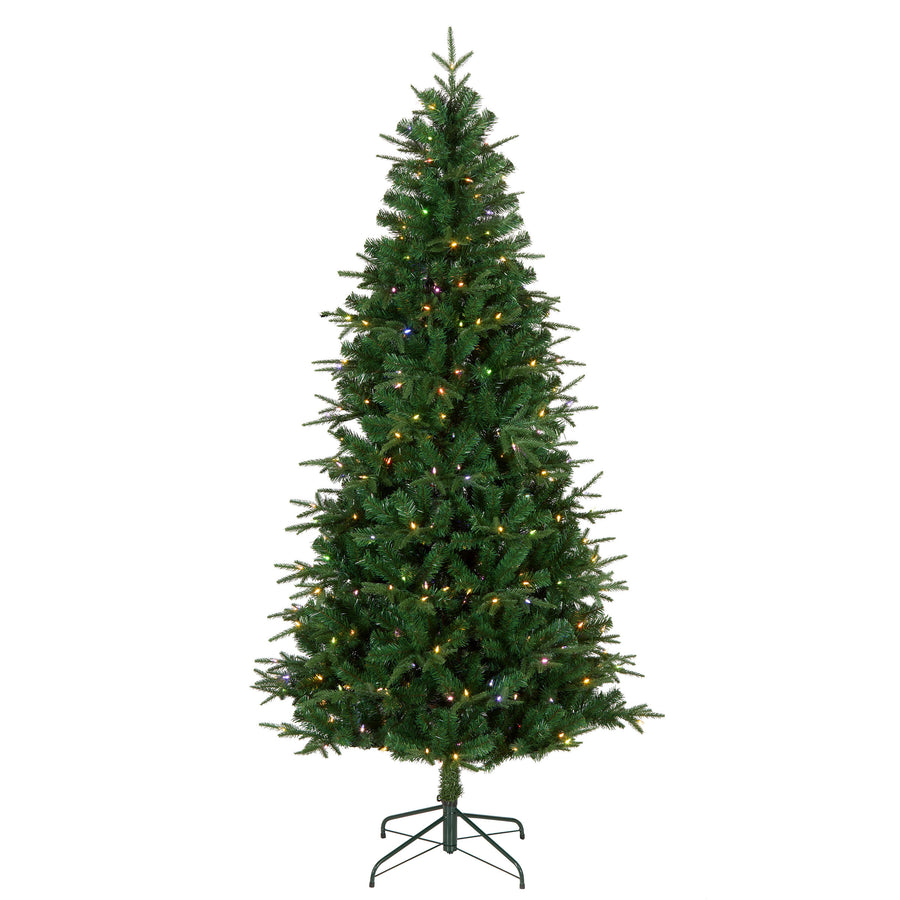 7.5 ft. Pre-Lit Evercrest Tree with PowerConnect and Dual Color Multifunction Lights - National Tree Company
