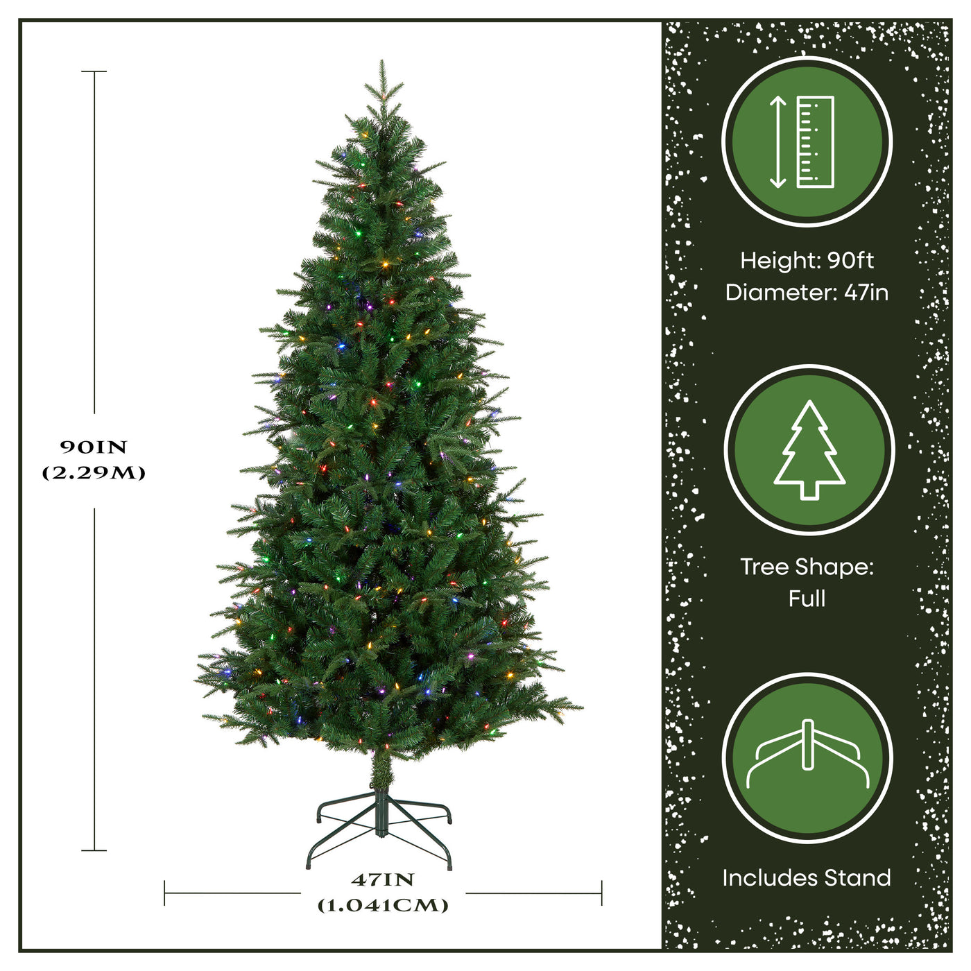 7.5 ft. Pre-Lit Evercrest Artificial Christmas Tree with PowerConnect and Dual Color Multifunction Lights - National Tree Company