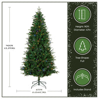 7.5 ft. Pre-Lit Evercrest Artificial Christmas Tree with PowerConnect and Dual Color Multifunction Lights - National Tree Company