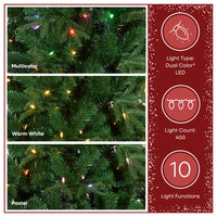 7.5 ft. Pre-Lit Evercrest Artificial Christmas Tree with PowerConnect and Dual Color Multifunction Lights - National Tree Company