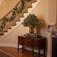 18 in. Pre-Lit Frosted Berry Urn Filler with Warm White LED Lights - National Tree Company