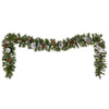 9 ft. Pre-Lit Frosted Berry Garland with Pine Cones, Red Berries and Clear Lights, Plug-In - National Tree Company