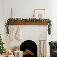 9 ft. Pre-Lit Frosted Berry Garland with Clear Lights - National Tree Company