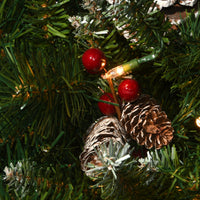 33 in. Pre-Lit Frosted Berry Urn Filler withLED Lights - National Tree Company