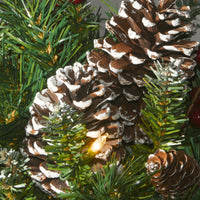 33 in. Pre-Lit Frosted Berry Urn Filler withLED Lights - National Tree Company