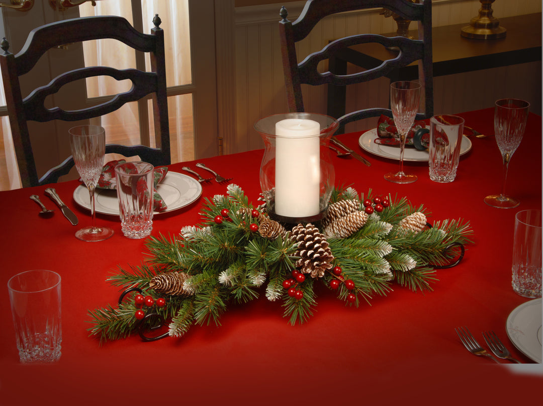 Frosted Berry Candleholder Centerpieces