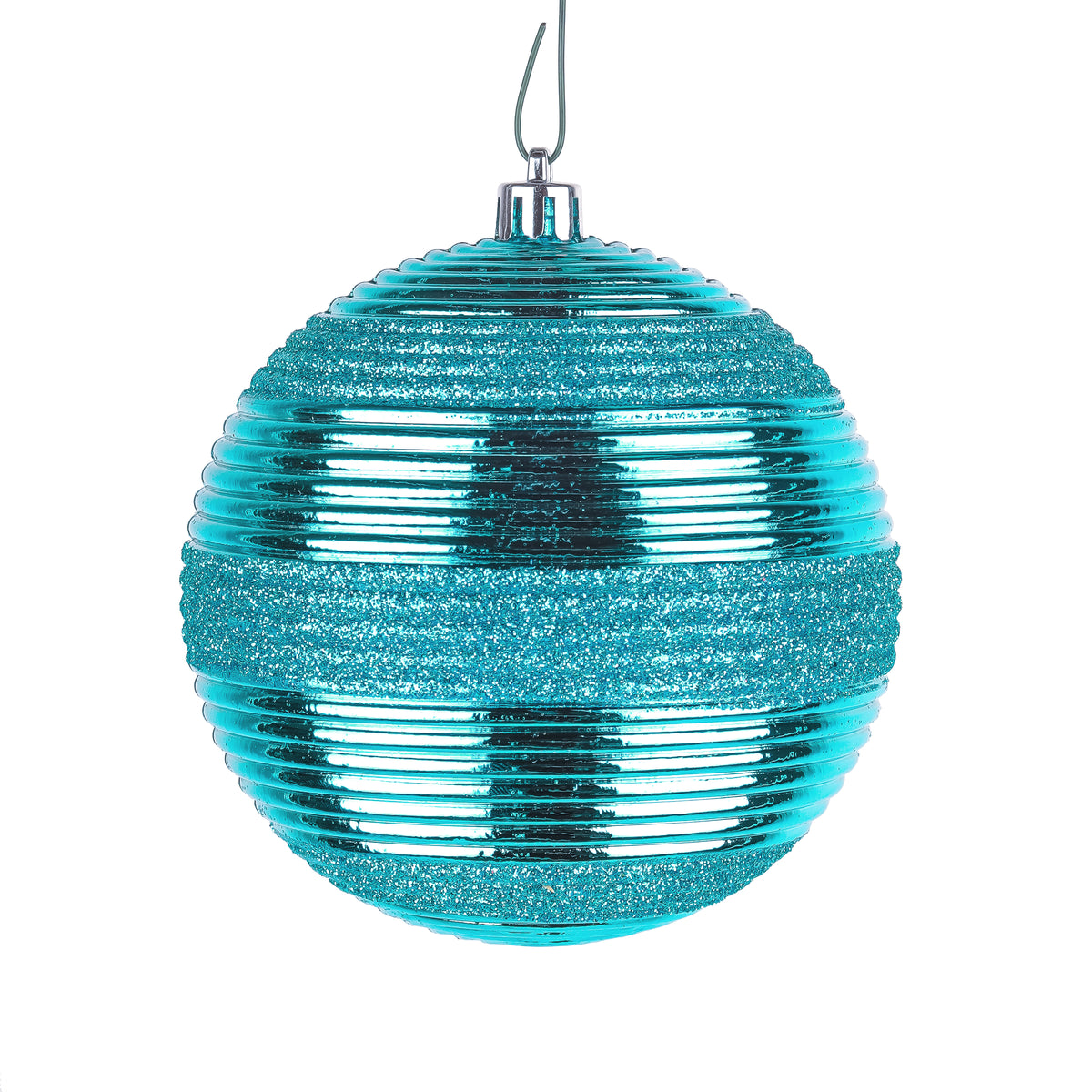 4.5 in. Blue Christmas Ball Shatterproof Swirling Bauble Ornaments Set - National Tree Company