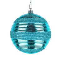 4.5 in. Blue Christmas Ball Shatterproof Swirling Bauble Ornaments Set - National Tree Company