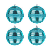 4-Piece Shatterproof Swirling Blue Ornaments - National Tree Company