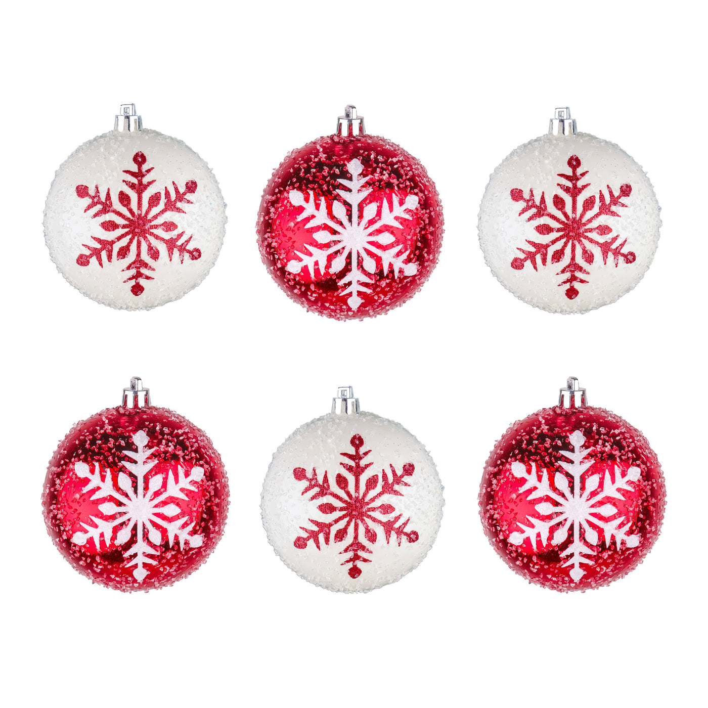 6-Piece Shatterproof Snowflake Ornaments - National Tree Company