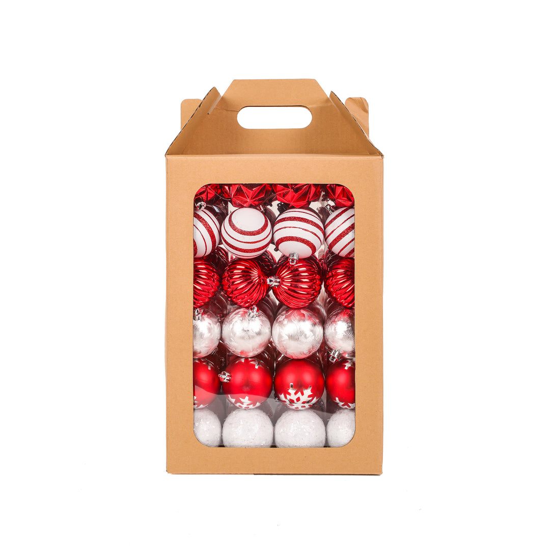 First Traditions - 19" Red Xmas Ball Decor Set