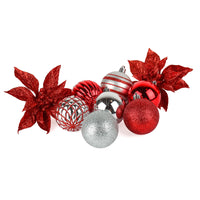 10 in. Red Xmas Ball Set, Shatterproof - National Tree Company