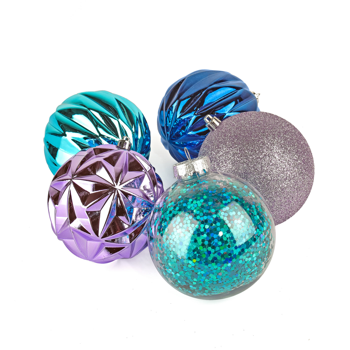 13 in. Purple Xmas Ball Decor Set - National Tree Company