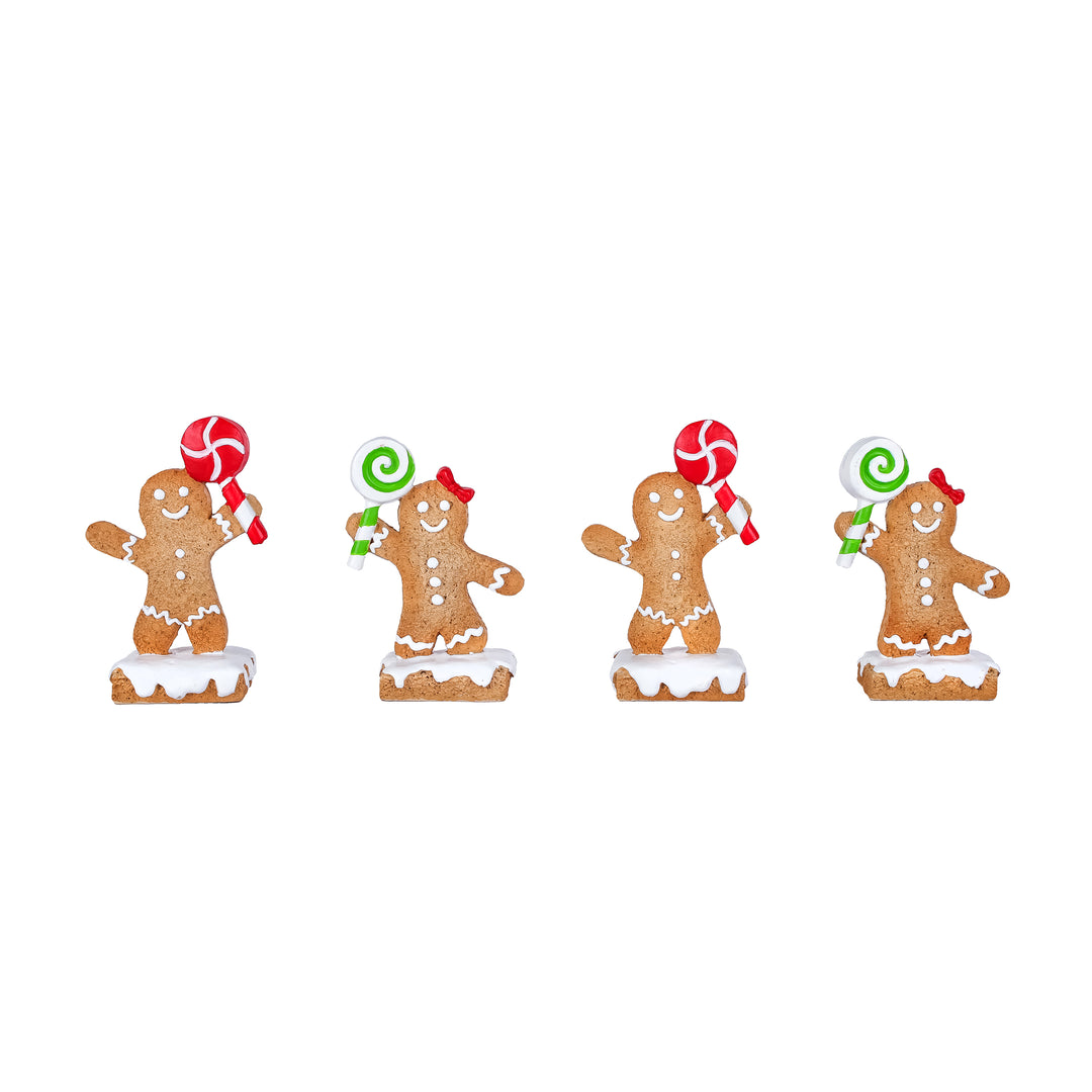 First Traditions Four Piece Gingerbread Cookie Card Holders