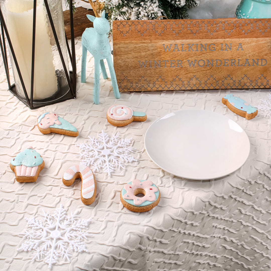 First Traditions Six Piece Gingerbread Cookie Table Ornaments