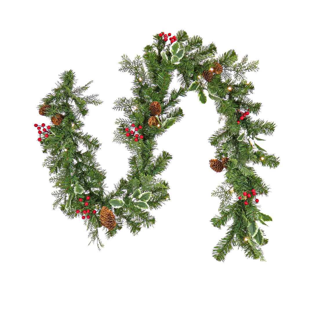 First Traditions 6 ft. Christmas Joy Pre-Lit Garland