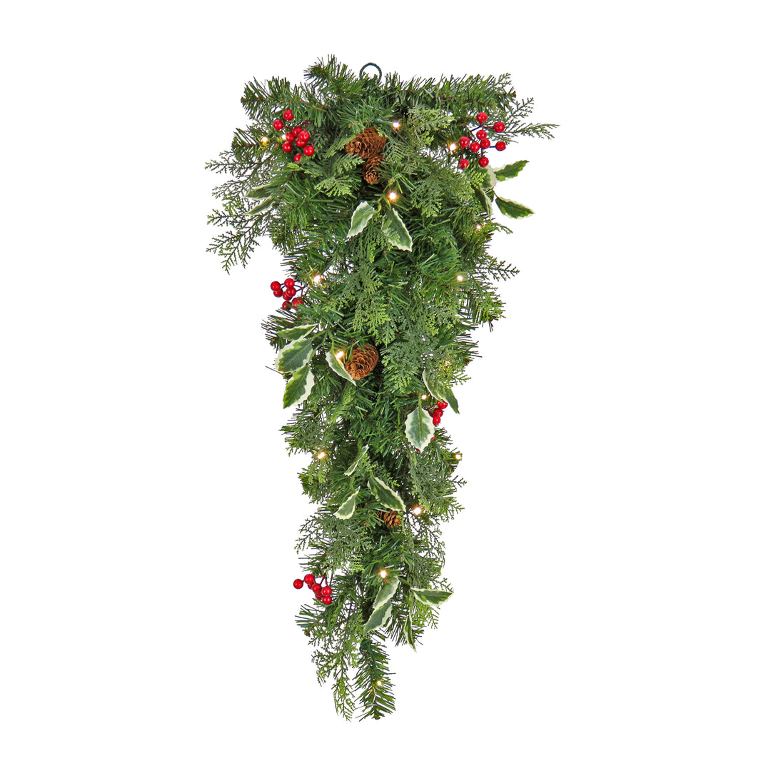 First Traditions 30" Christmas Joy Pre-Lit Swag