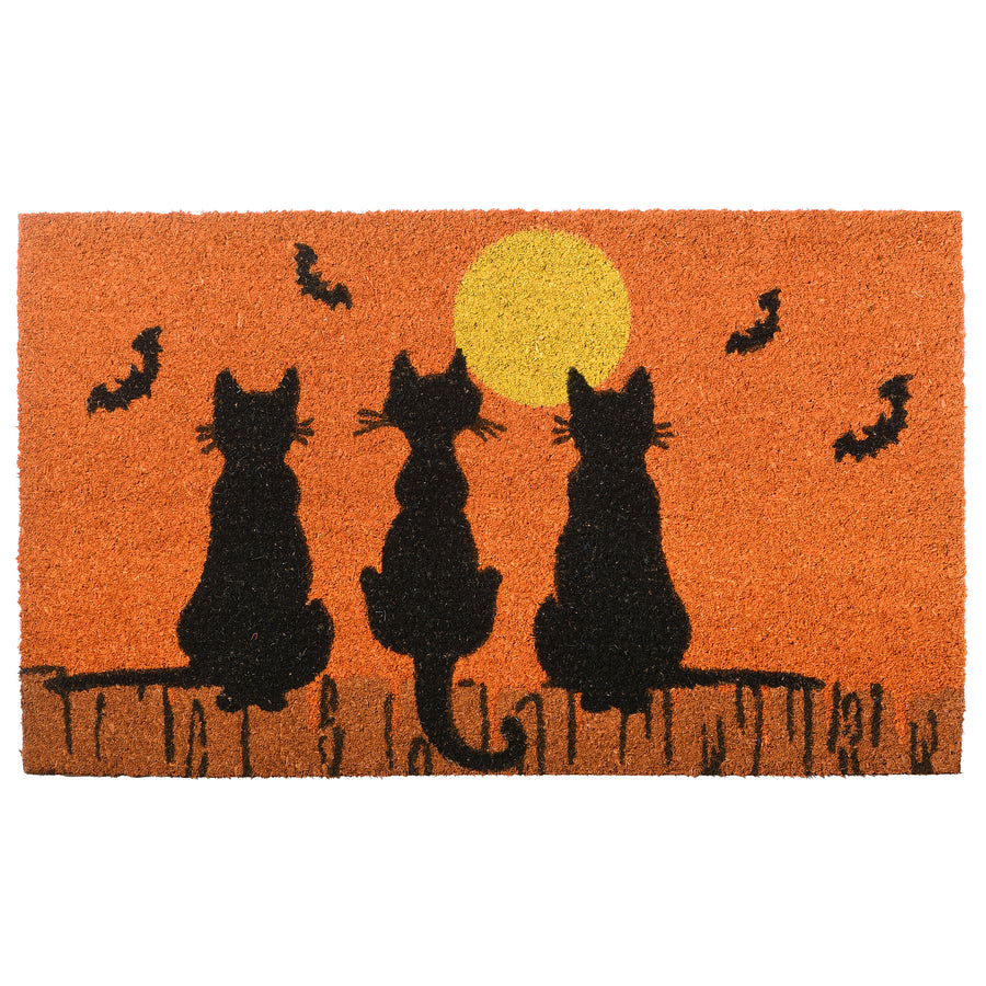 National Tree Company Three Cats Doormat Decoration, Halloween Collection, 30 Inches - National Tree Company