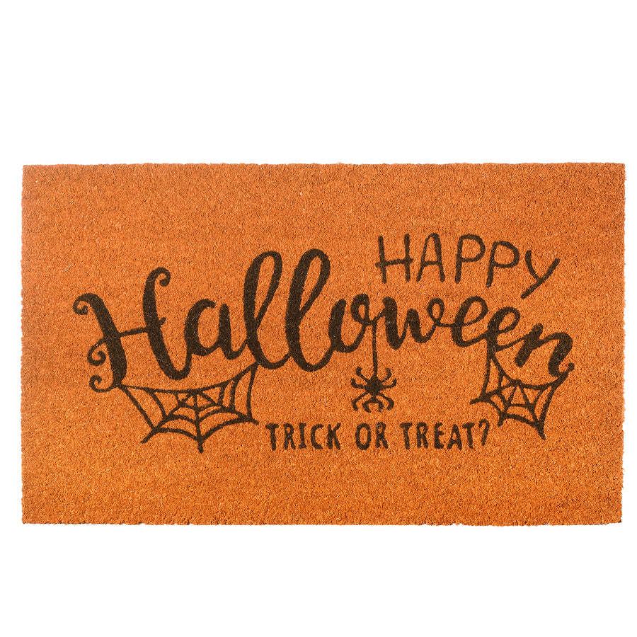 National Tree Company HAPPY HALLOWEEN Spider Doormat Decoration, Halloween Collection, 30 Inches - National Tree Company